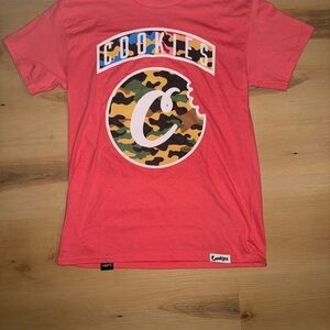 Cookies Colorful C Logo Camo Tee - Coral